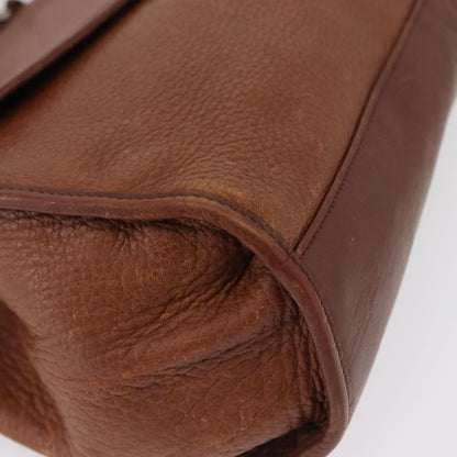 Burberrys Burberrys Nova Check Hand Bag Leather 2way Brown Gold Authentic bs33202
