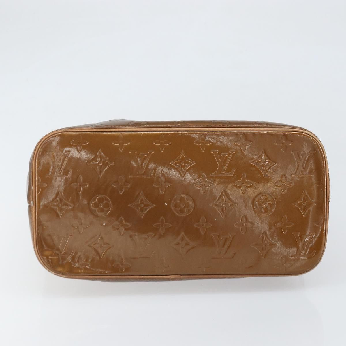 Louis Vuitton LOUIS VUITTON Monogram Vernis Houston Hand Bag Bronze M91122 LV Authentic 171944