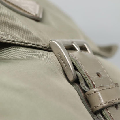 Prada PRADA Shoulder Bag Nylon Green Silver Authentic 121113