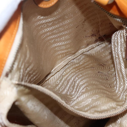 Prada PRADA Shoulder Bag Nylon Orange Gold Authentic EC663
