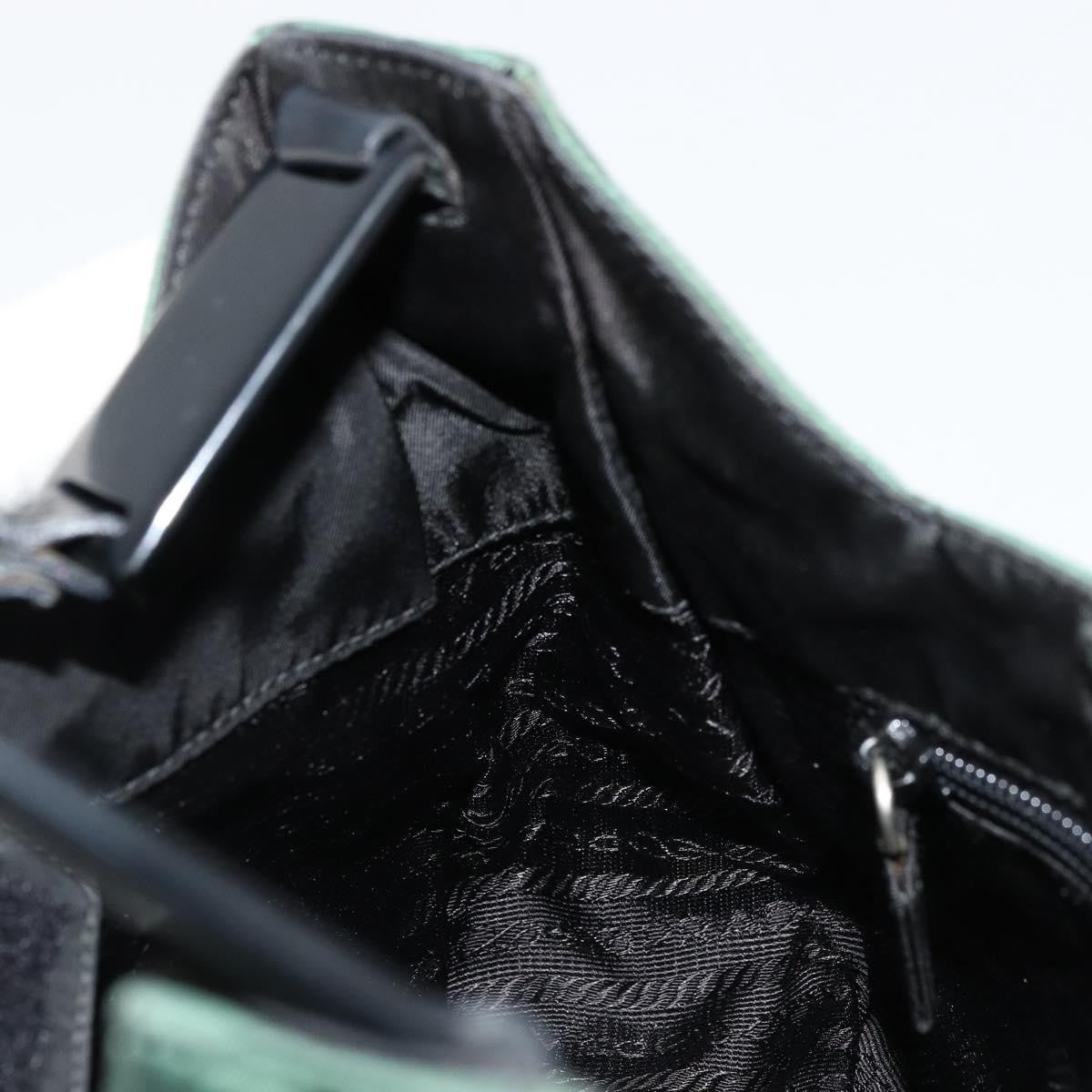 Prada PRADA Shoulder Bag Nylon Green Silver Authentic bs34473