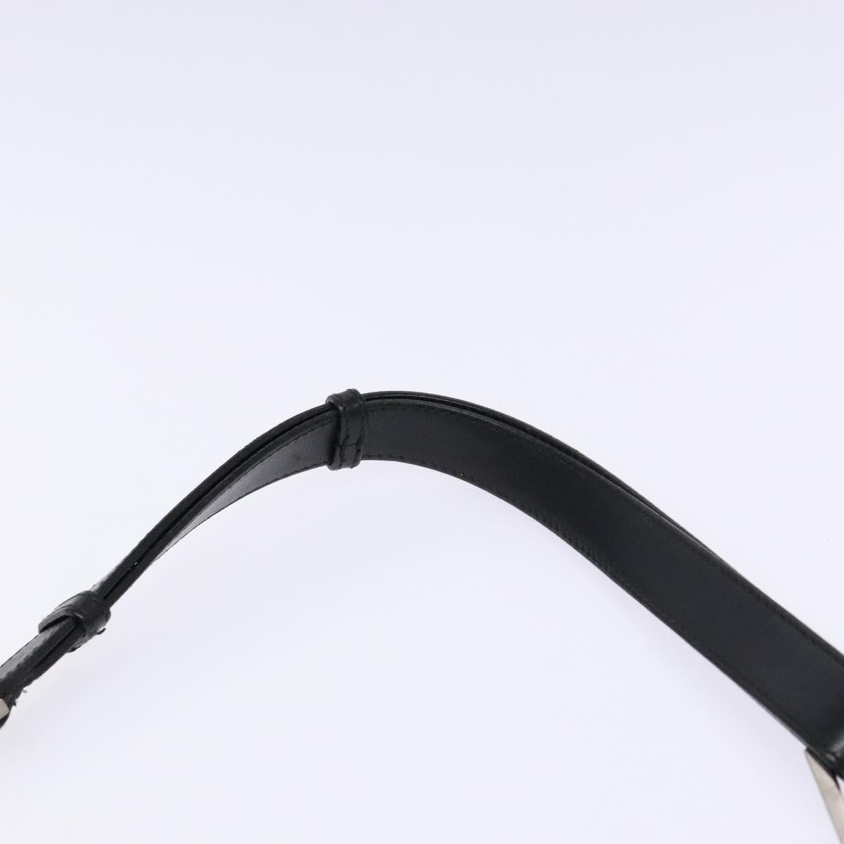 Gucci GUCCI Shoulder Bag Canvas Black Silver 001 4021 Authentic ep9915