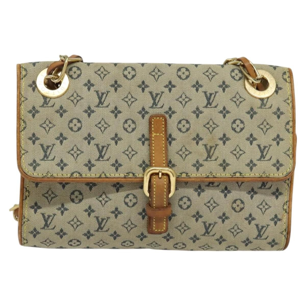 Louis Vuitton LOUIS VUITTON Monogram Mini Camille Chain Shoulder Bag Blue M92002 Authentic BD1396