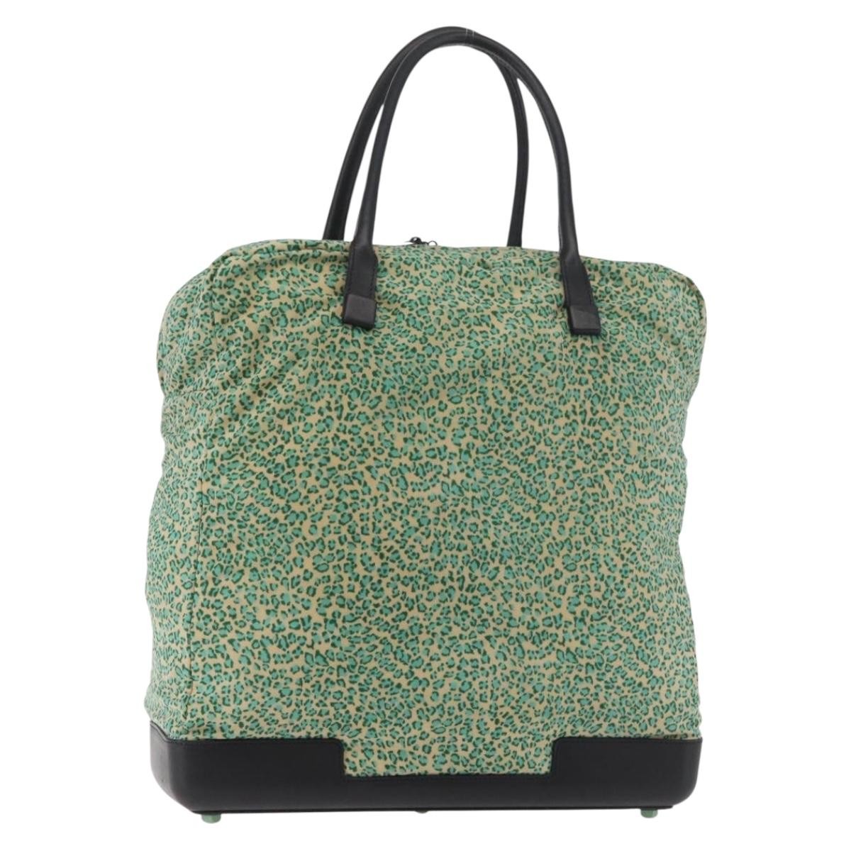 BOTTEGAVENETA BOTTEGAVENETA BOTTEGA VENETA Hand Bag Nylon Leather Green Authentic 171524