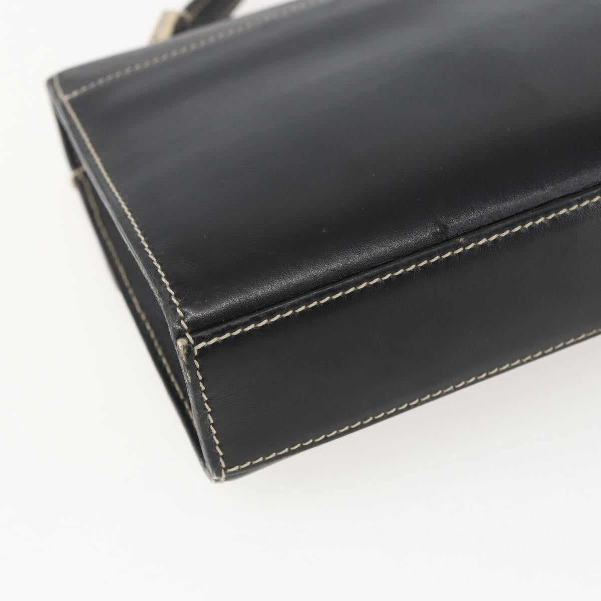 Gucci GUCCI Shoulder Bag Leather Black Gold 001 4214 Authentic 148566