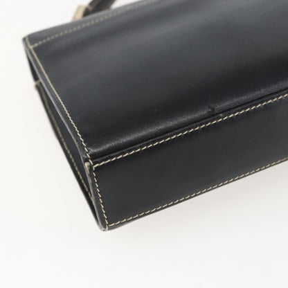 Gucci GUCCI Shoulder Bag Leather Black Gold 001 4214 Authentic 148566