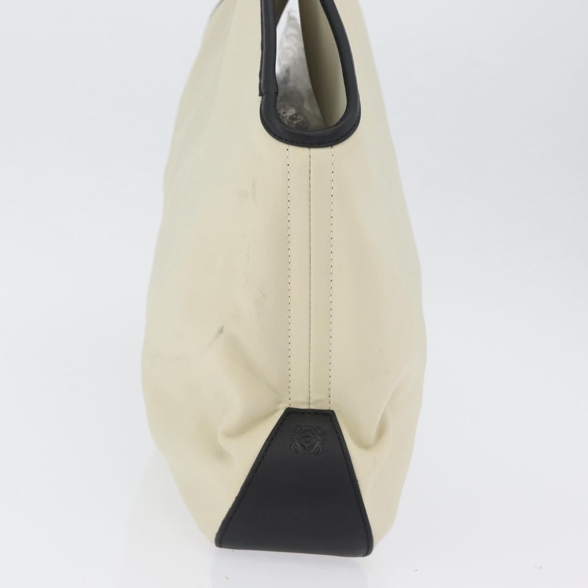 Loewe LOEWE Hand Bag Canvas Leather Beige Gold Authentic 174611