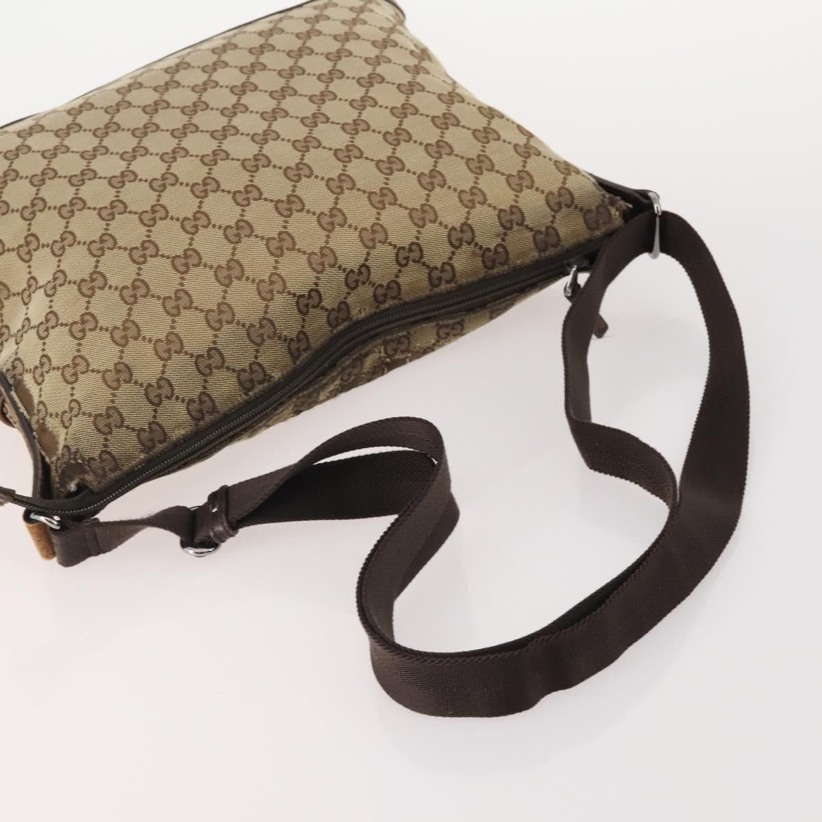 Gucci GUCCI GG Supreme GG Crystal GG Canvas Bag PVC 4 Set Navy Beige Authentic YKZ424