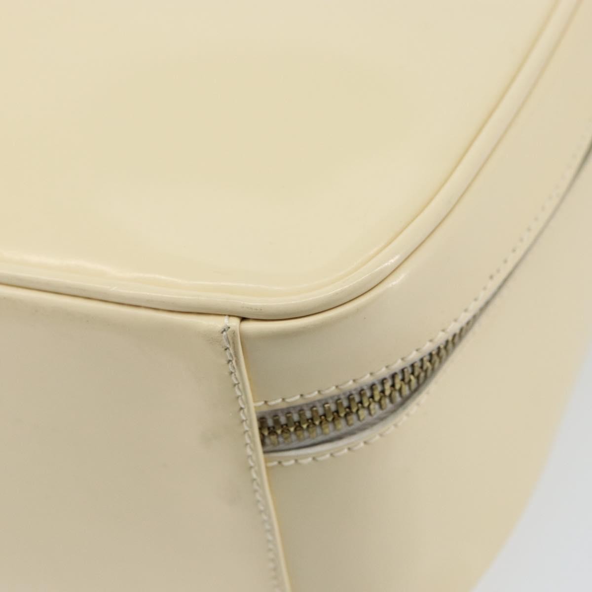 Gucci GUCCI Bamboo Hand Bag Enamel 2way Outlet White Gold 000 270 0323 Authentic 147500
