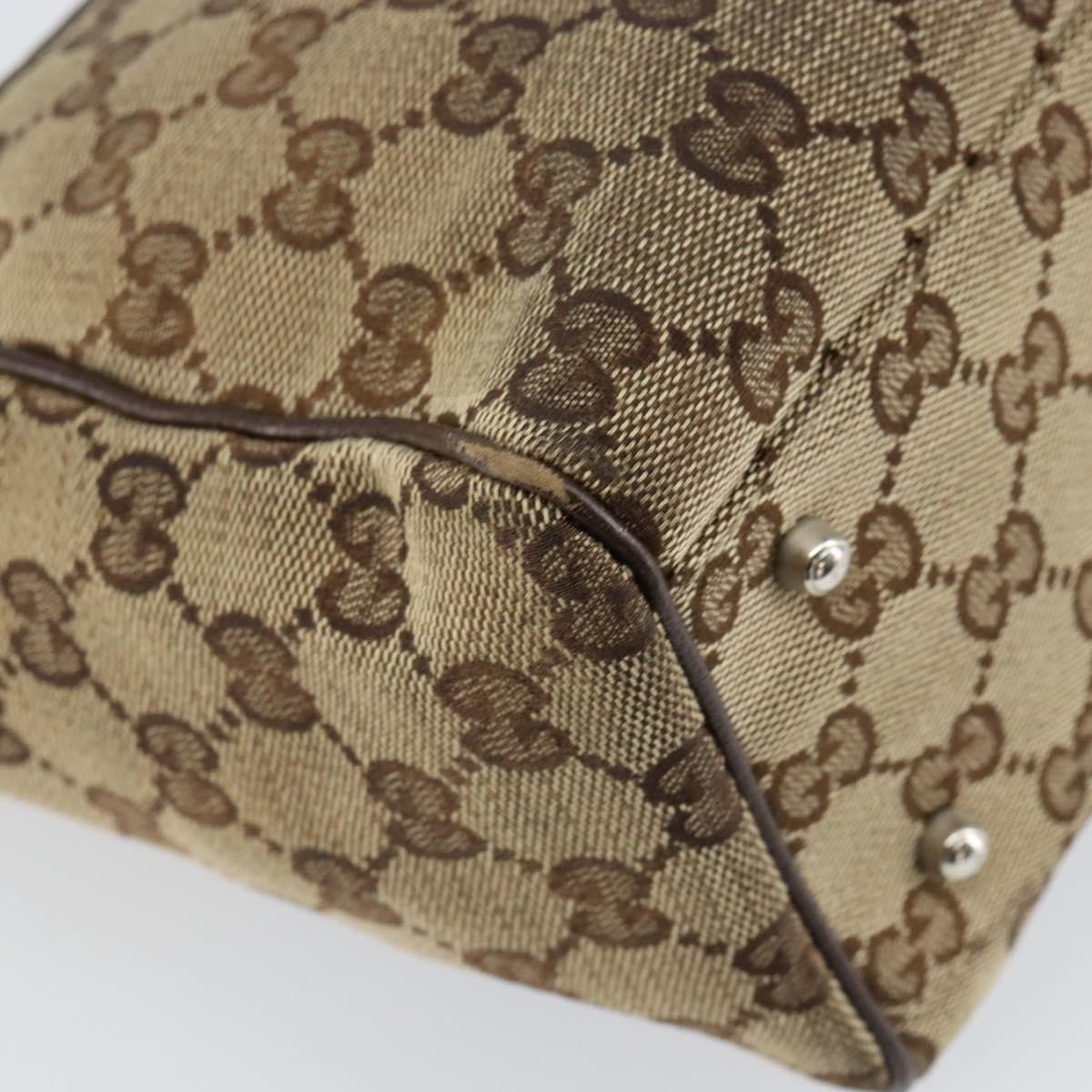 Gucci GUCCI GG Canvas Web Sherry Line Hand Bag Beige Red Green 145810 Authentic 155191