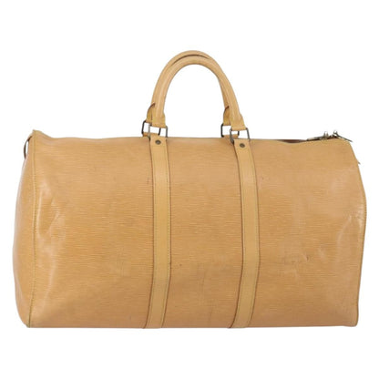 Louis Vuitton LOUIS VUITTON Epi Keepall 50 Boston Bag Beige M42941 LV Authentic hk3136