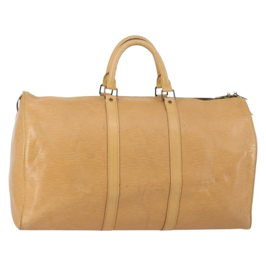 Louis Vuitton LOUIS VUITTON Epi Keepall 50 Boston Bag Beige M42941 LV Authentic hk3136