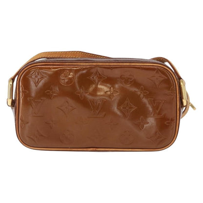 Louis Vuitton LOUIS VUITTON Monogram Vernis Christy MM Shoulder Bag Bronze M91109 Authentic 162684