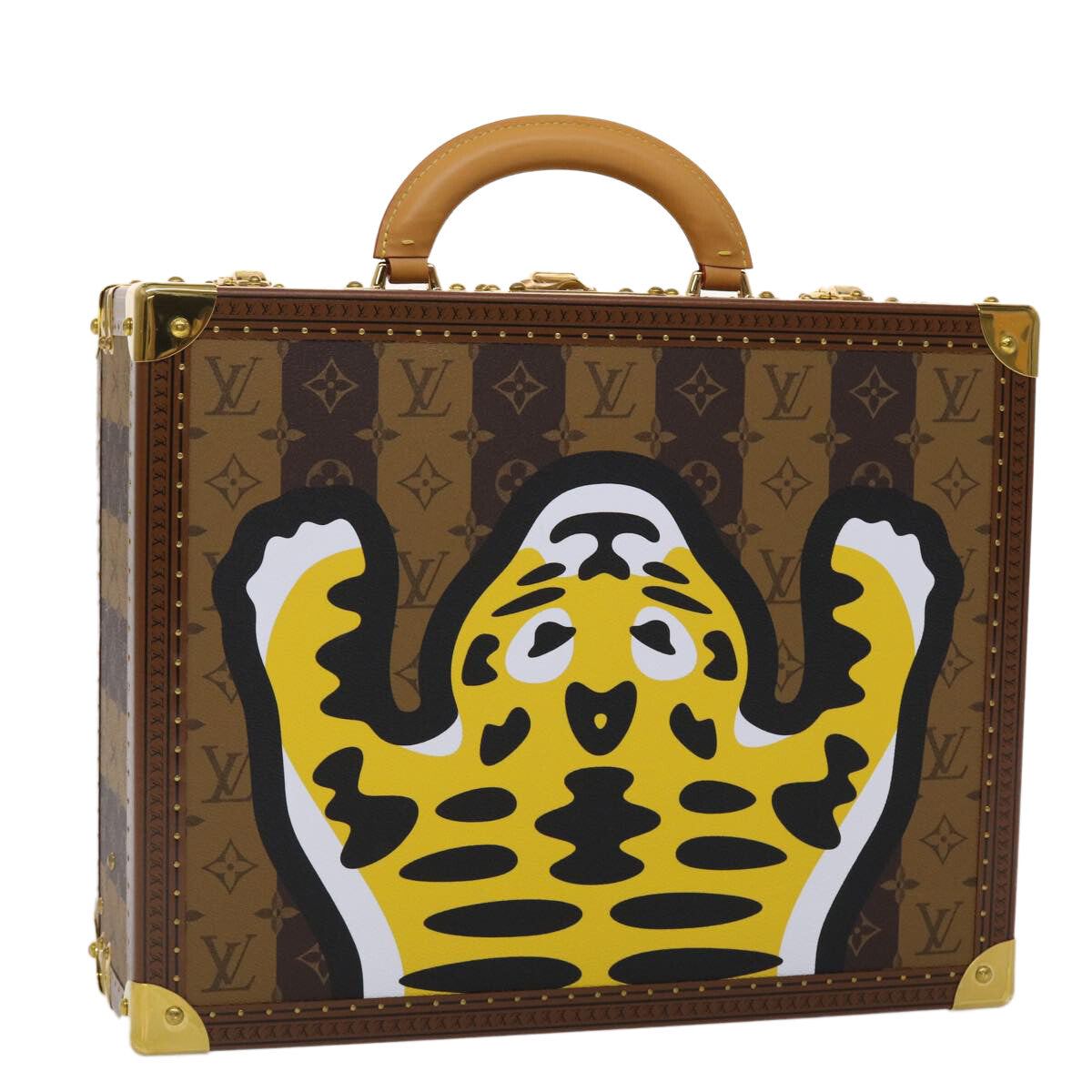 Louis Vuitton LOUIS VUITTON Monogram Stripe Cotteville 40 Trunk HUMAN MADE M20464 Authentic 48522S Bag