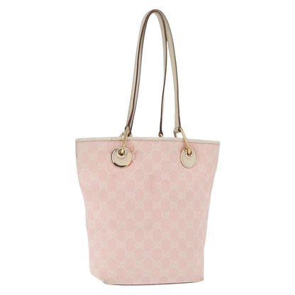 Gucci GUCCI GG Canvas Tote Bag Pink Gold 120840 Authentic 159575