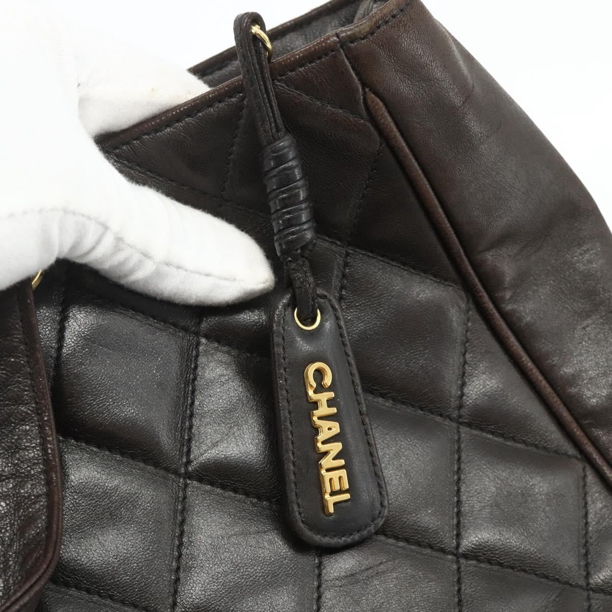 Chanel CHANEL Matelasse Tote Bag Leather Brown Gold CC Authentic bs28459