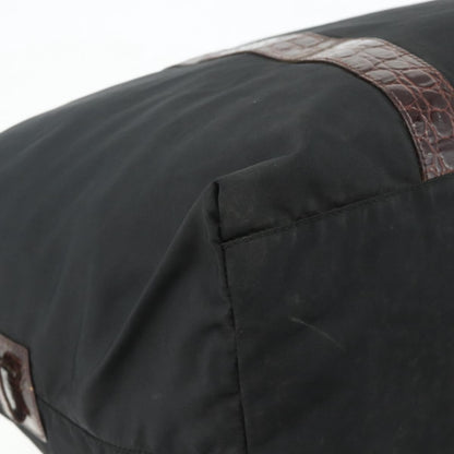 Prada PRADA Boston Bag Nylon Black Gold Authentic 176251