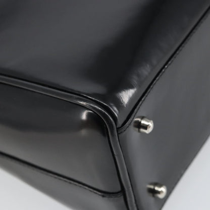 Gucci GUCCI Hand Bag Patent leather Black Silver 000 1274 0505 Authentic ep12647