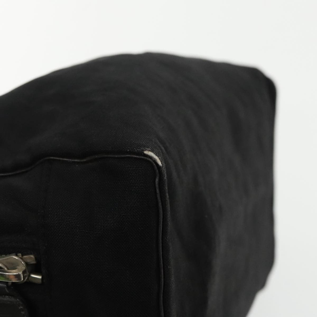 Fendi FENDI Hand Bag Cotton Nylon Black Silver Authentic ti2136
