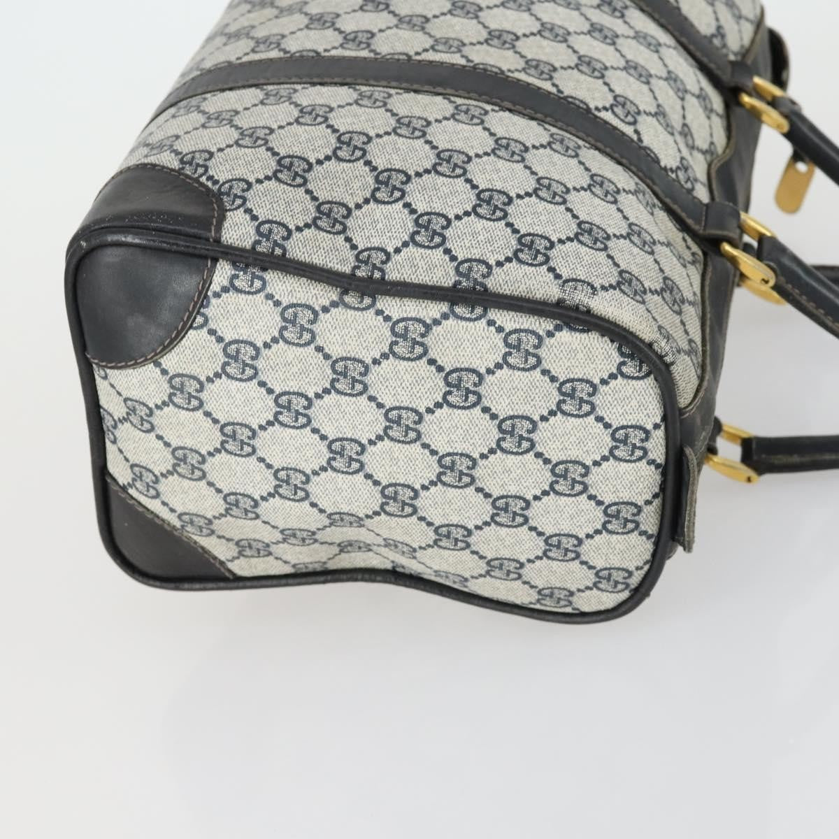 Gucci GUCCI GG Supreme Web Sherry Line Bag PVC Nylon 4 Set Beige Navy Authentic mr1719