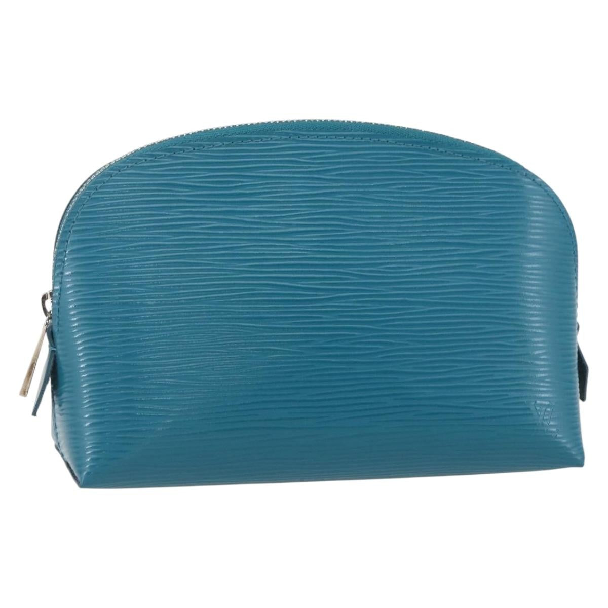 Louis Vuitton LOUIS VUITTON Epi Pochette Cosmetic Cosmetic Pouch Cyan LV Authentic 158918V Bag