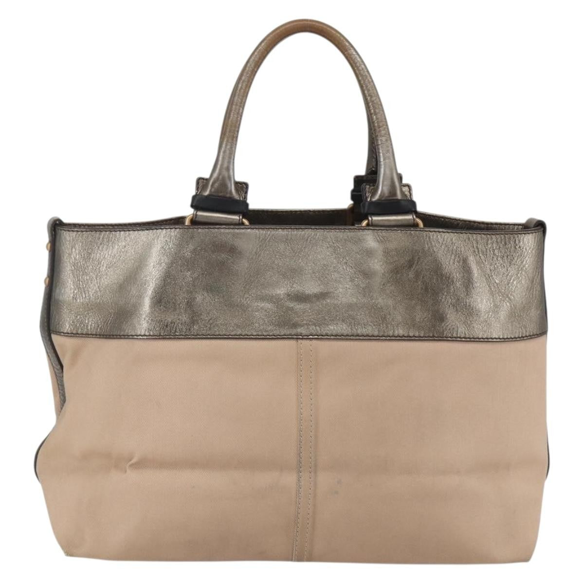Chloé Chloé Chloe Tote Bag PVC Leather Gold Authentic 162332