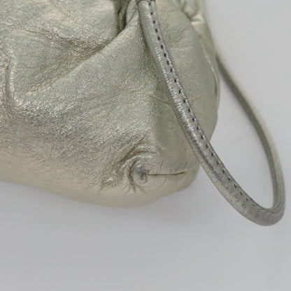 Loewe LOEWE Fringe Shoulder Bag Leather Silver tone Authentic 99979