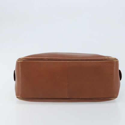 Burberrys Burberrys Hand Bag Leather Brown Gold Authentic ka3026