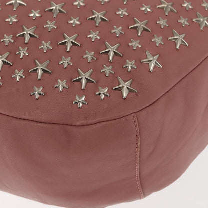 Jimmy Choo Jimmy Choo Star Studs Shoulder Bag Leather Pink Silver Authentic BA6611