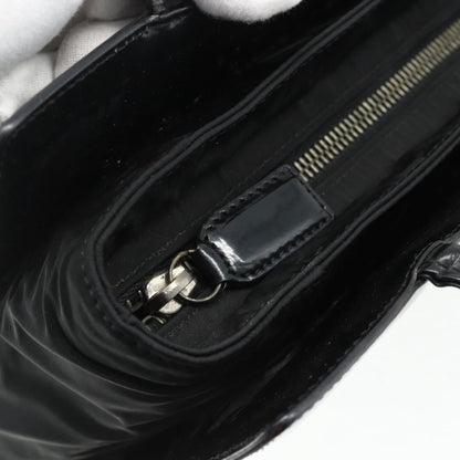 Dior Christian Dior Tote Bag Patent leather Black Silver Authentic 176564A