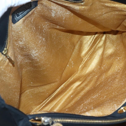 Gianni Versace Gianni Versace Tote Bag Nylon Black Gold Authentic bs25747
