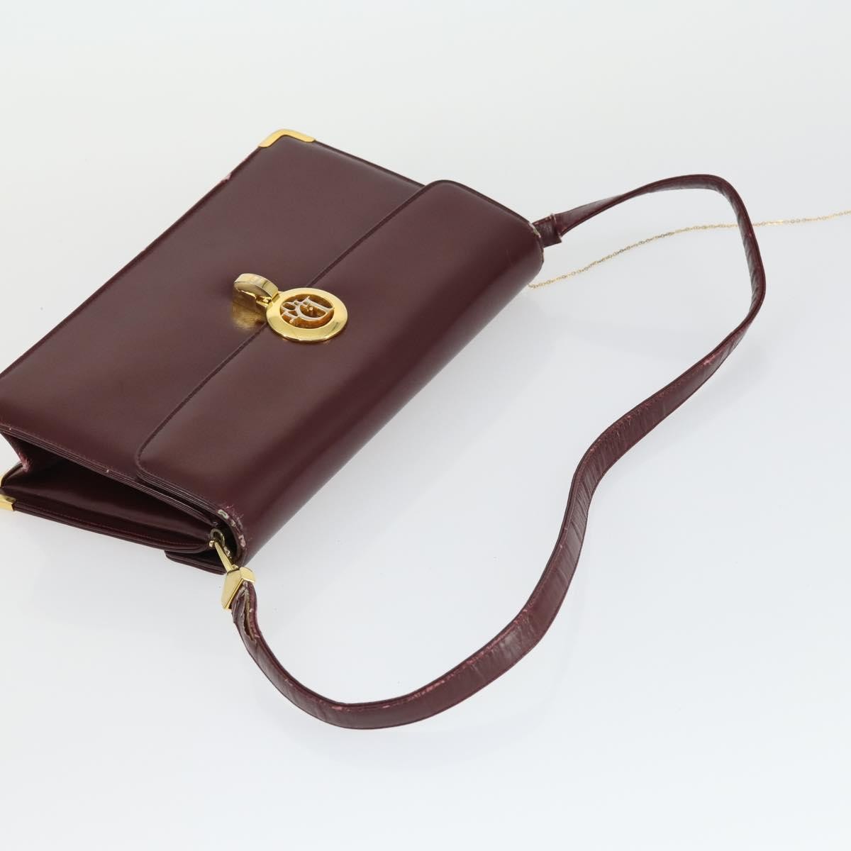 Cartier CARTIER Dior Shoulder Bag Leather 3 Set Bordeaux Authentic 165146