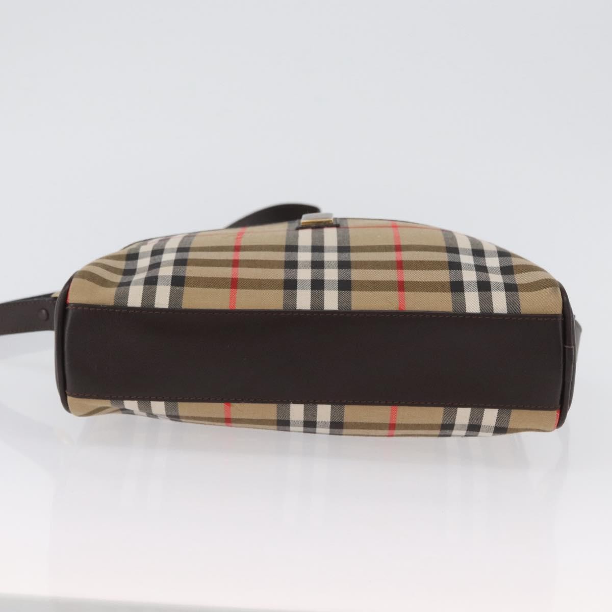 Burberrys Burberrys Nova Check Shoulder Bag Canvas Beige Gold Authentic 172933