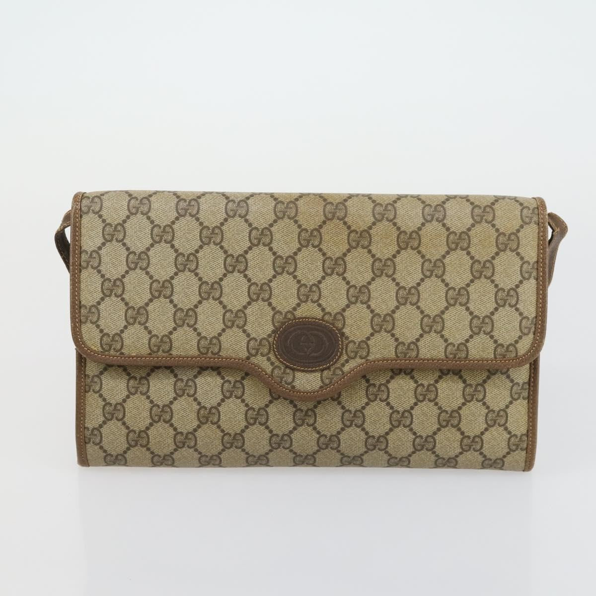 Gucci GUCCI GG Supreme Web Sherry Line Bag PVC Nylon 4 Set Beige Navy Authentic mr1719
