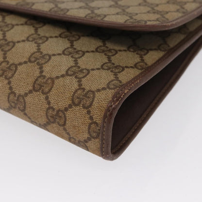 Gucci GUCCI GG Supreme Shoulder Bag PVC Beige Gold 004 115 6197 Authentic 162108