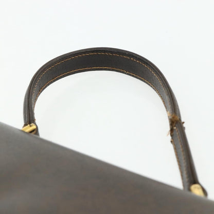 Gucci GUCCI Hand Bag Leather Brown Gold Authentic ep14250