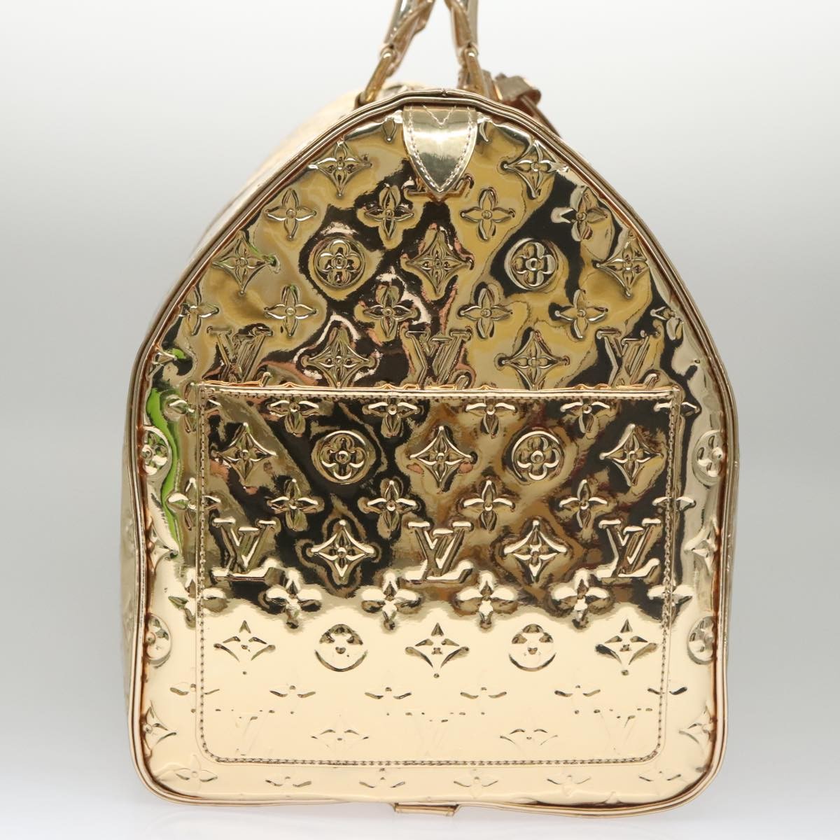 Louis Vuitton LOUIS VUITTON Monogram Miroir Keepall 55 Boston Bag Gold LV Authentic 104239S