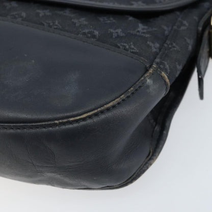 Louis Vuitton LOUIS VUITTON Monogram Mini Belanger Shoulder Bag Black M92672 LV Authentic 172756