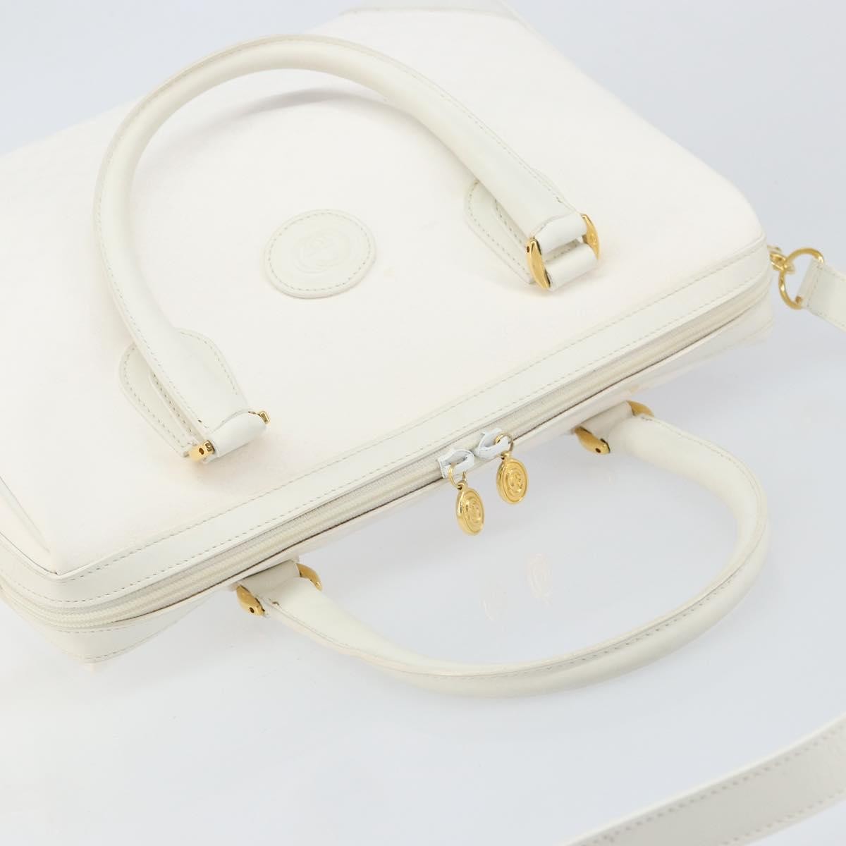 Gucci GUCCI Micro GG Supreme Boston Bag PVC 2way White Gold 002 123 0167 Authentic BA6571