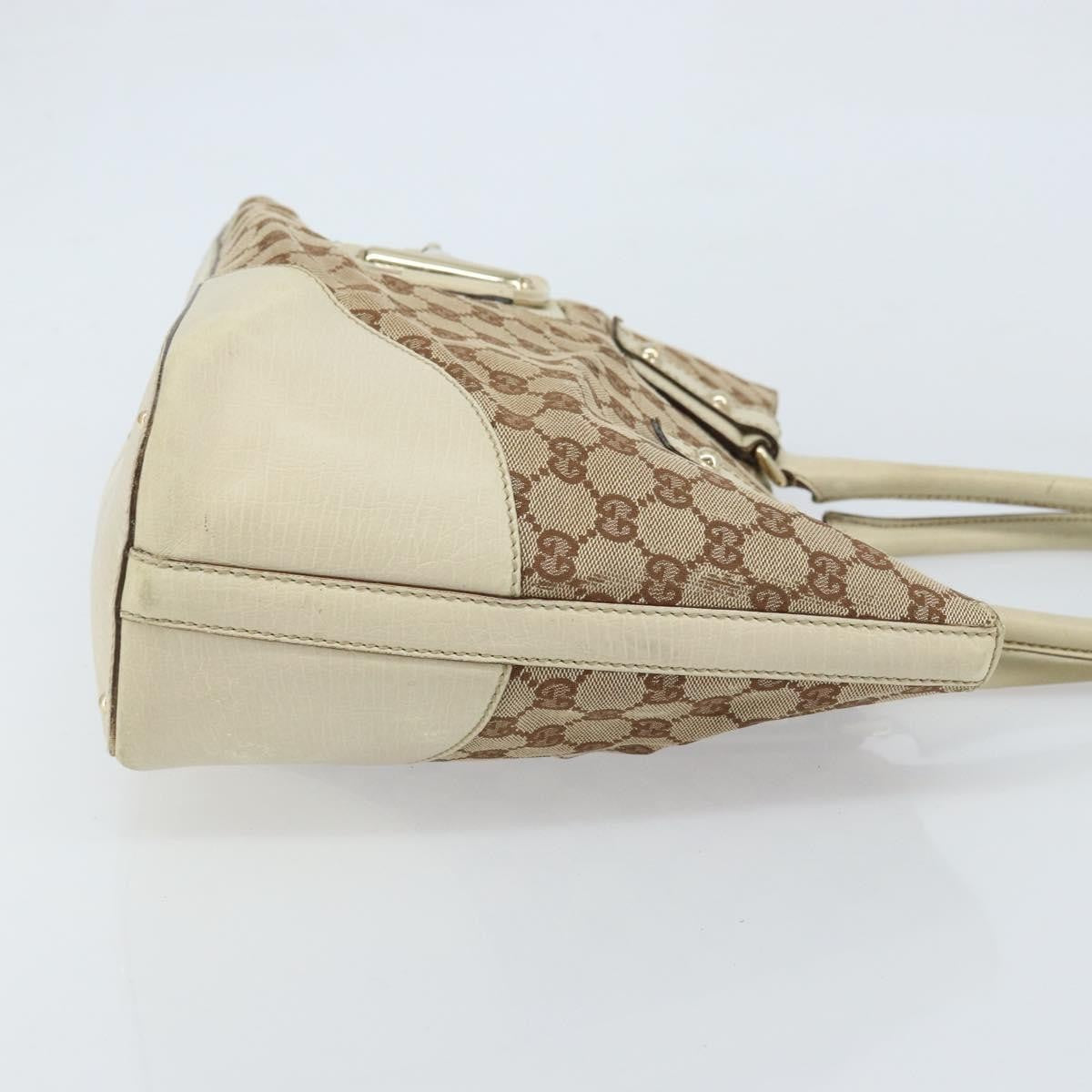 Gucci GUCCI GG Canvas Hand Bag Beige Gold 07198 Authentic 172295