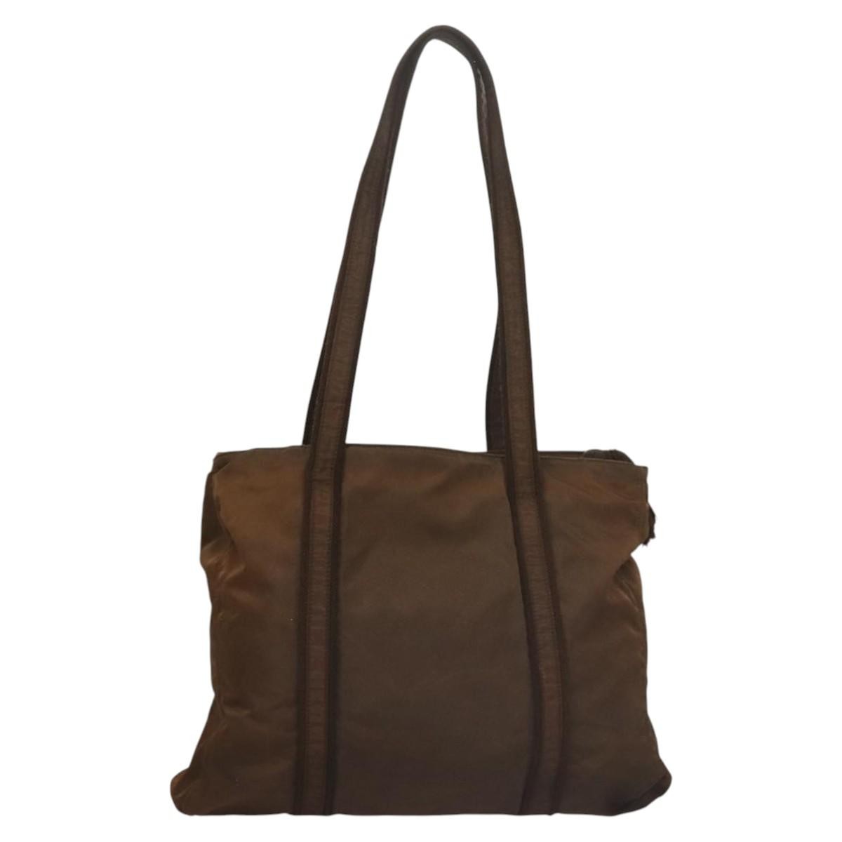 Prada PRADA Tote Bag Nylon Brown Authentic th5852