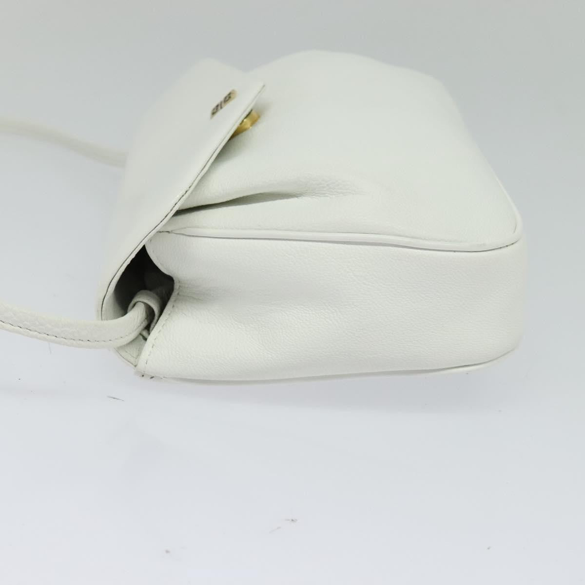 Givenchy GIVENCHY Shoulder Bag Leather White Gold Authentic MY255