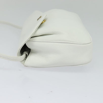 Givenchy GIVENCHY Shoulder Bag Leather White Gold Authentic MY255