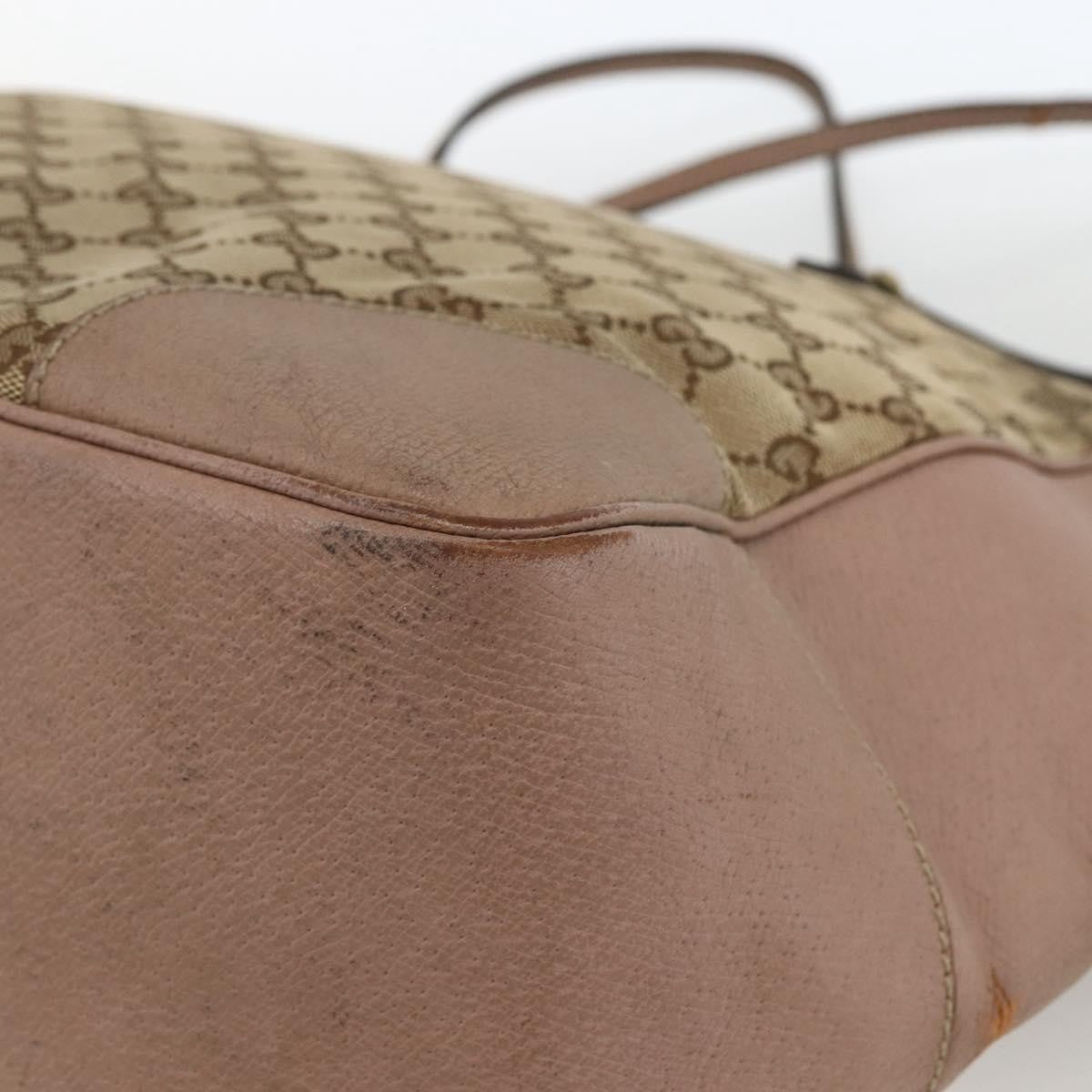 Gucci GUCCI GG Canvas Brie Tote Bag Beige Gold 323671 Authentic BA11225