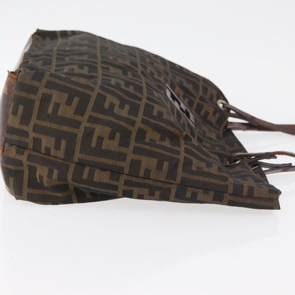 Fendi FENDI Zucca Canvas Tote Bag Brown Black Authentic 175192
