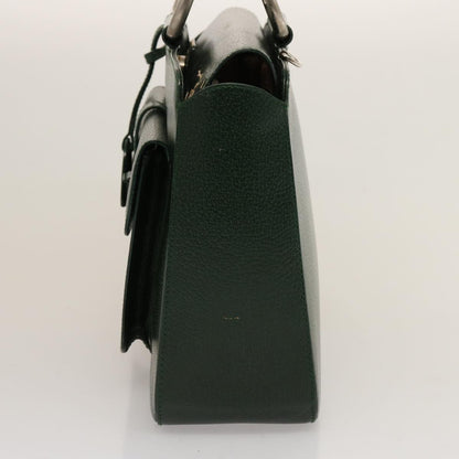 Gucci GUCCI Hand Bag Leather Green 000 2058 0307 Authentic 75505