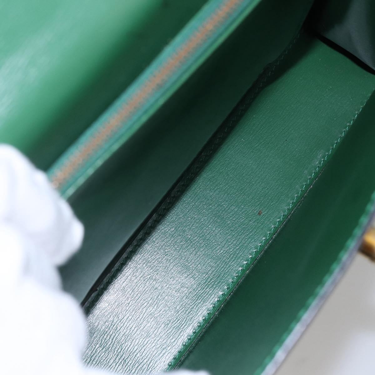 Louis Vuitton LOUIS VUITTON Epi Malesherbes Hand Bag Green M52374 LV Authentic 145346