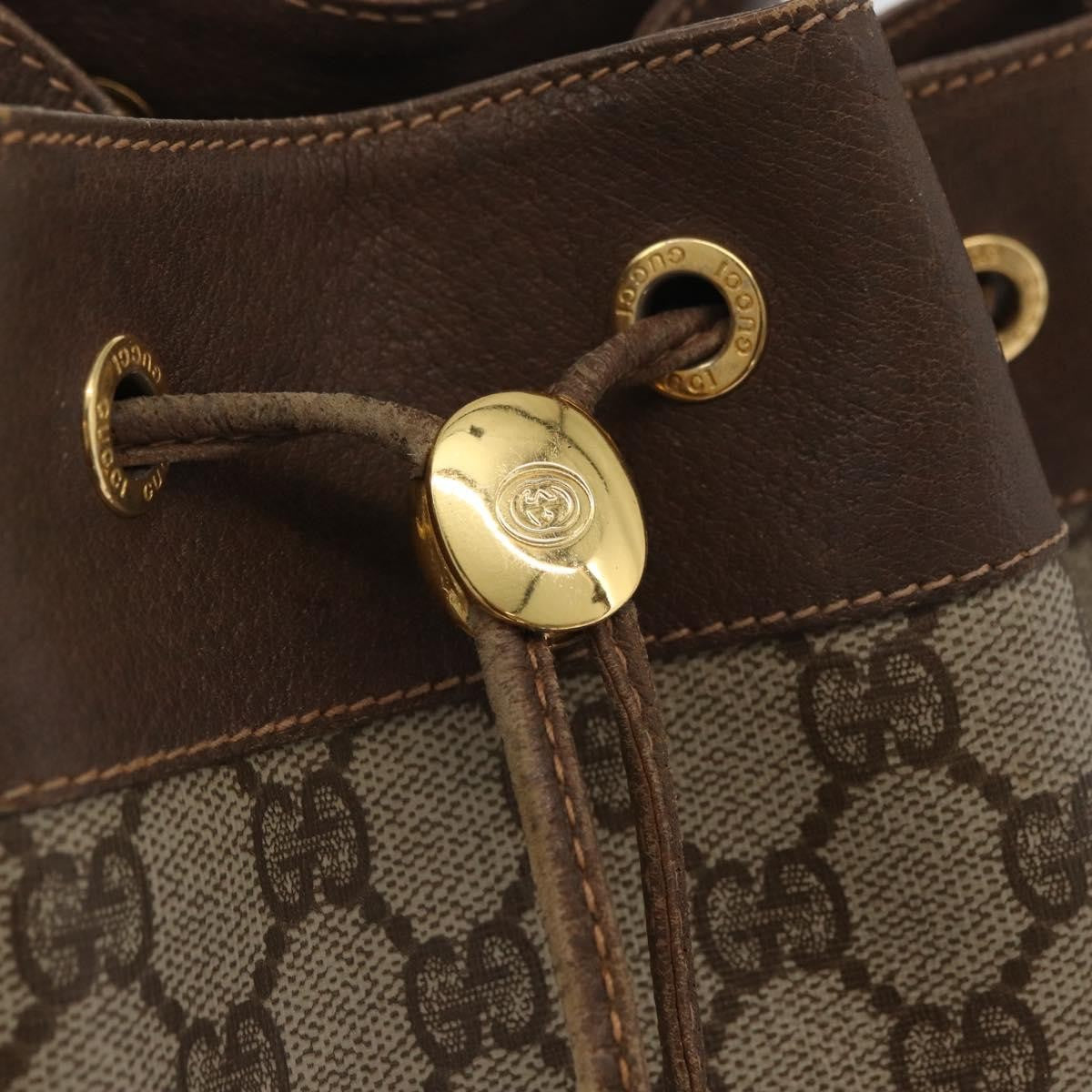 Gucci GUCCI GG Supreme Web Sherry Line Bag PVC Beige Gold 41 02 085 Authentic BA12841
