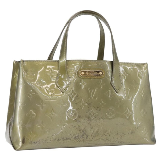 Louis Vuitton LOUIS VUITTON Monogram Vernis Wilshire PM Bag Gris Art Deco M91627 Authentic 156778