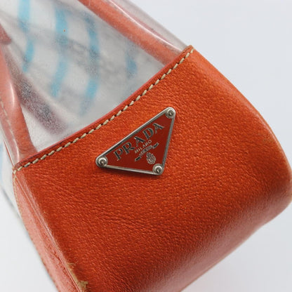 Prada PRADA Hand Bag Vinyl Clear Silver Authentic 161719